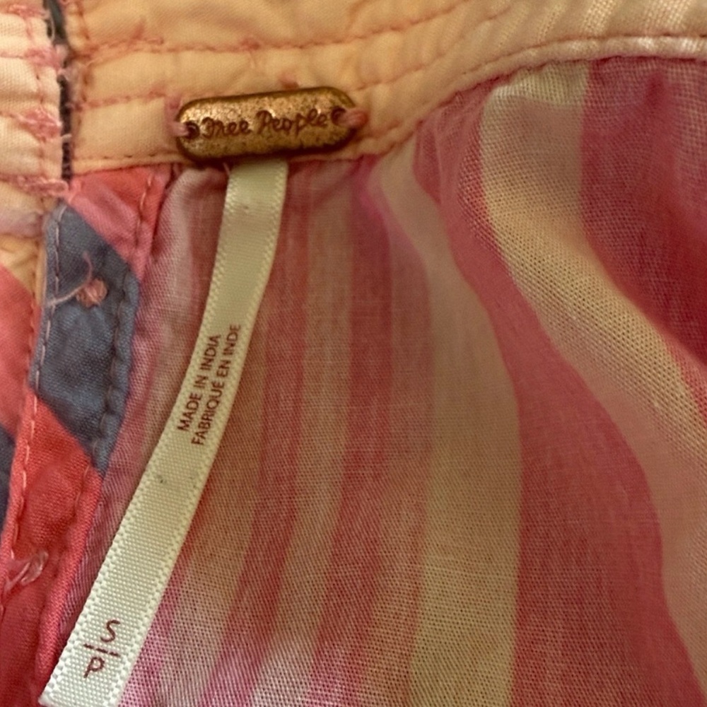 Free People Striped Primavera Drop Waist Pink Midi Sundress - Picture 2 of 8